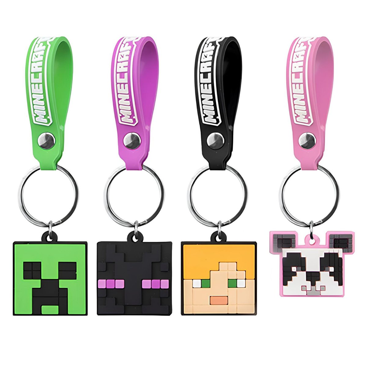 Minecraft Soft PVC Charm On Keychain With Strap - Kids Party Craft