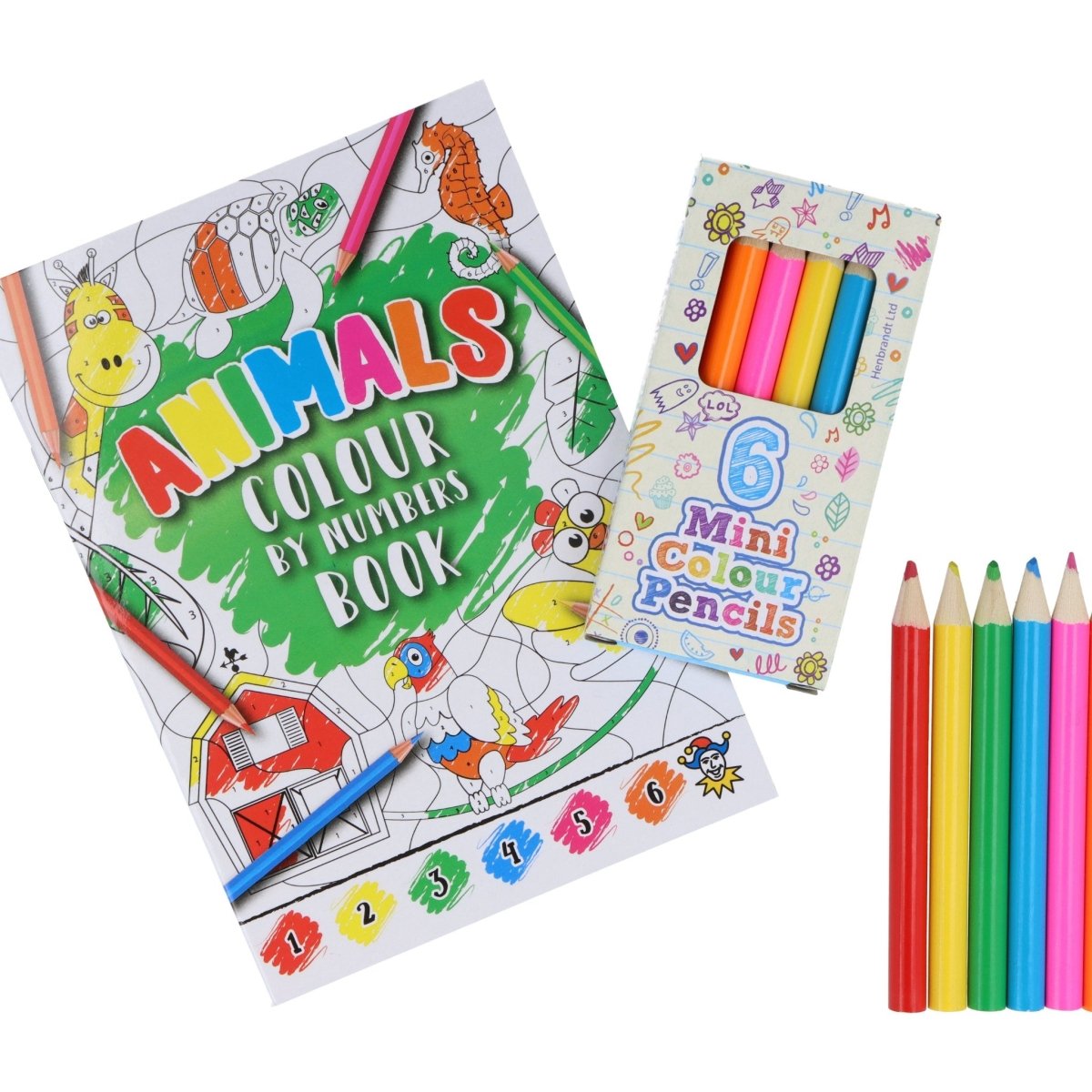 Mini Animal Colour-By-Numbers Colouring Book - Kids Party Craft