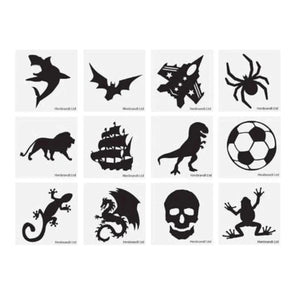 Mini Boys Temporary Tattoos (4cm) 12 Piece Packs - Kids Party Craft