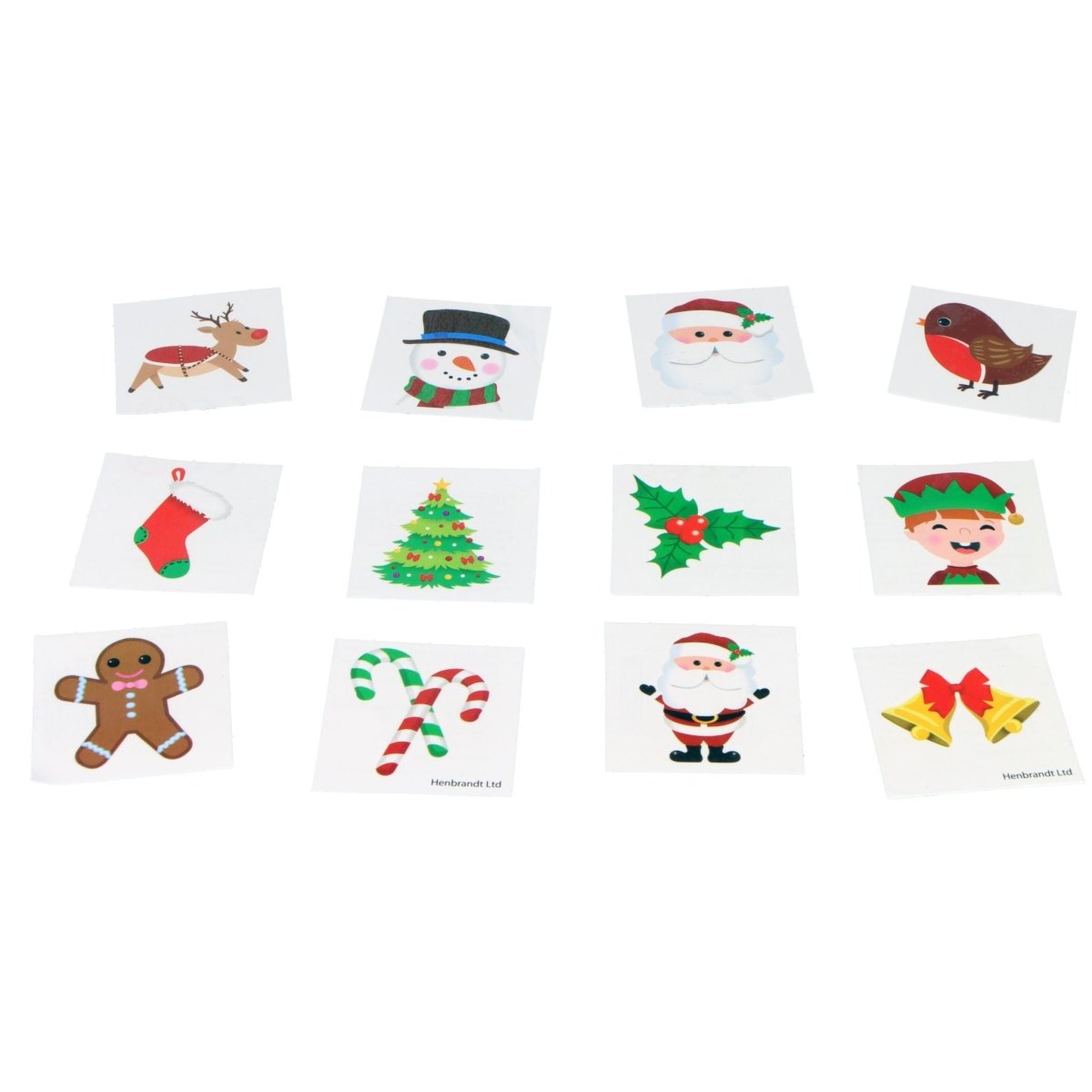 Mini Christmas Temporary Tattoo Sheet (4cm) - Kids Party Craft