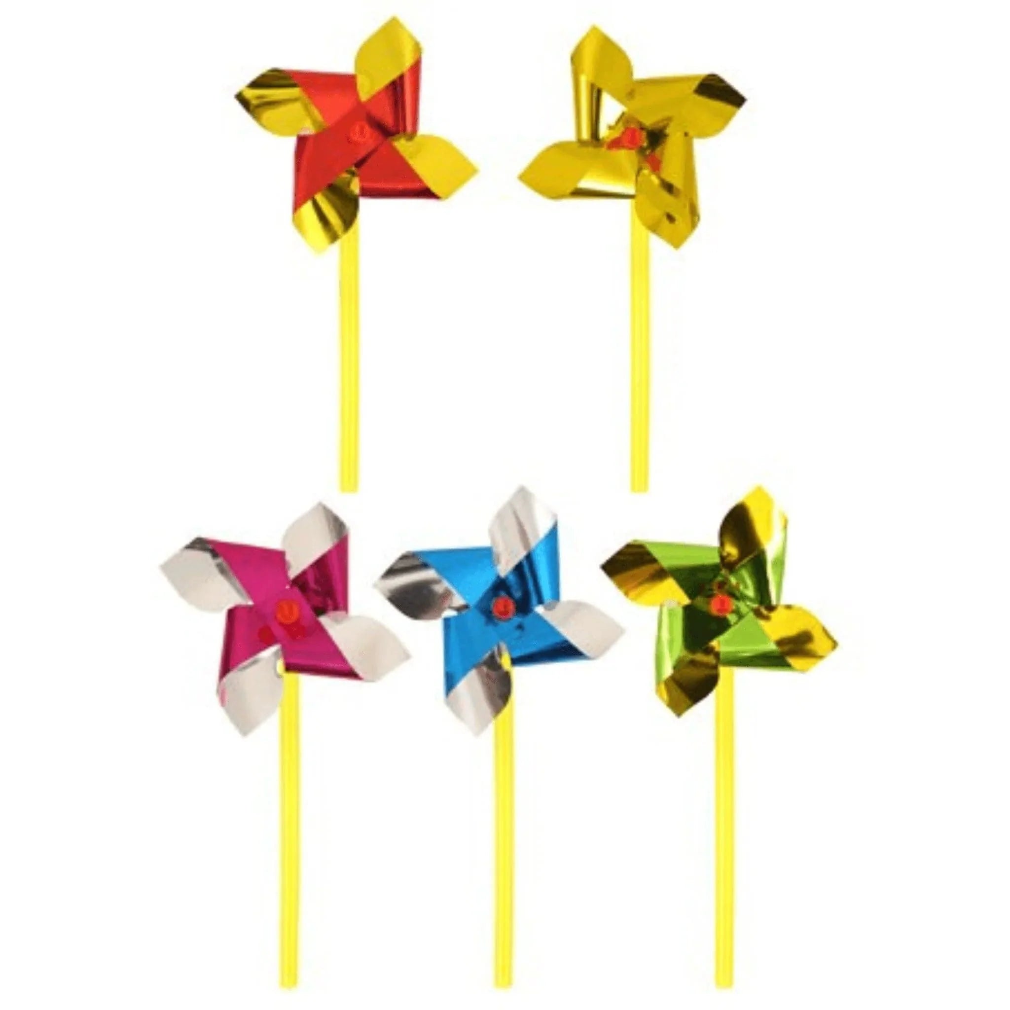 Mini Foil Windmills (7cm) Assorted Colours - Kids Party Craft