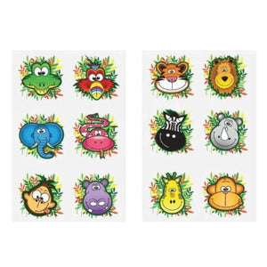 Mini Jungle Temporary Tattoo Sheet - Kids Party Craft