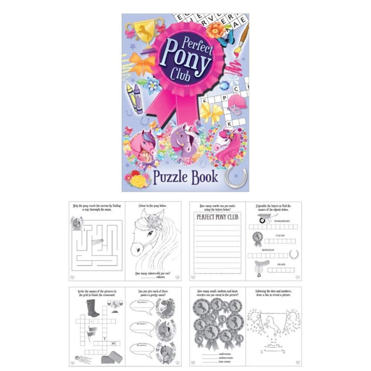 Mini Pony Puzzle Book - Kids Party Craft