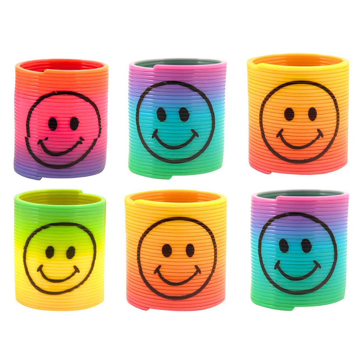 Mini Smiley Face Rainbow Springs (4.2cm) - Kids Party Craft