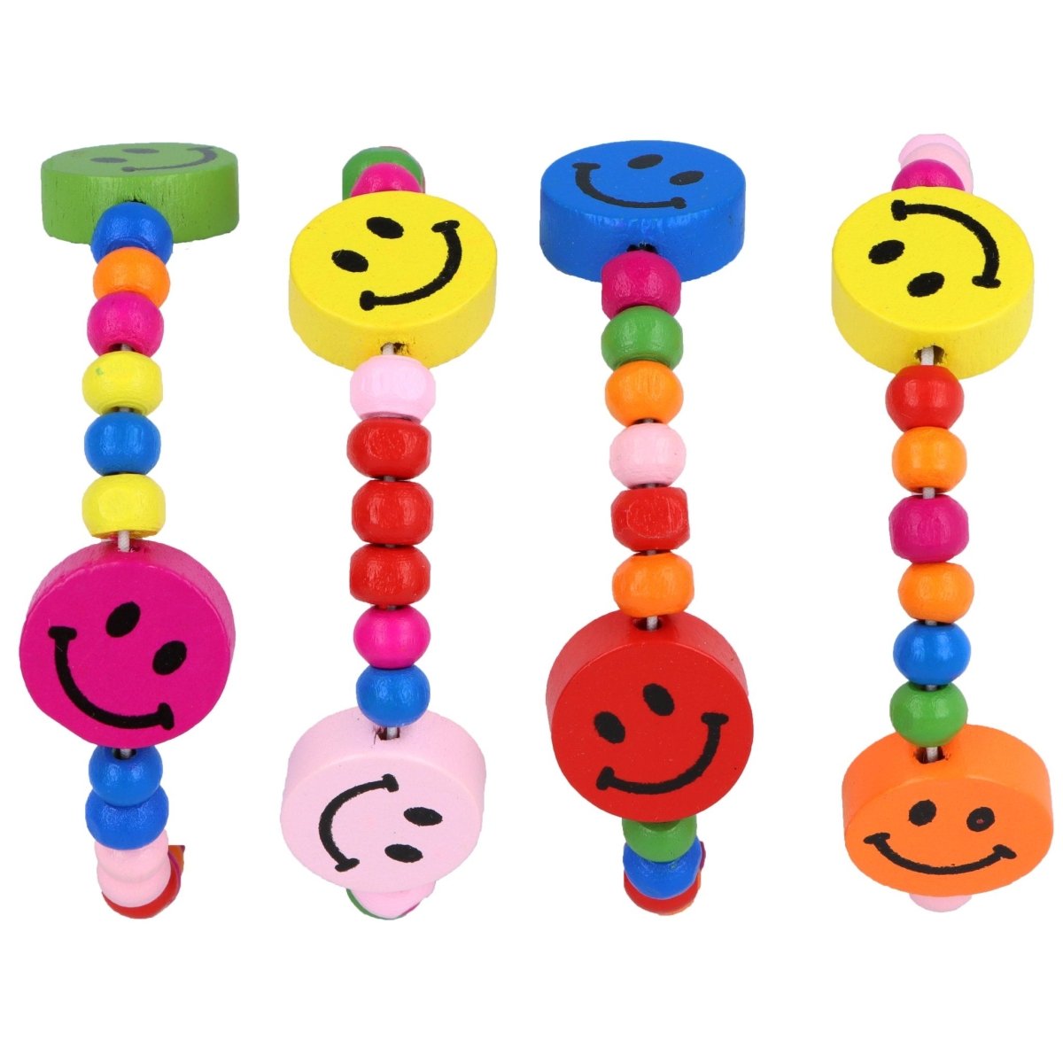Multicoloured Wooden Bead Bracelet - Kids Party Craft