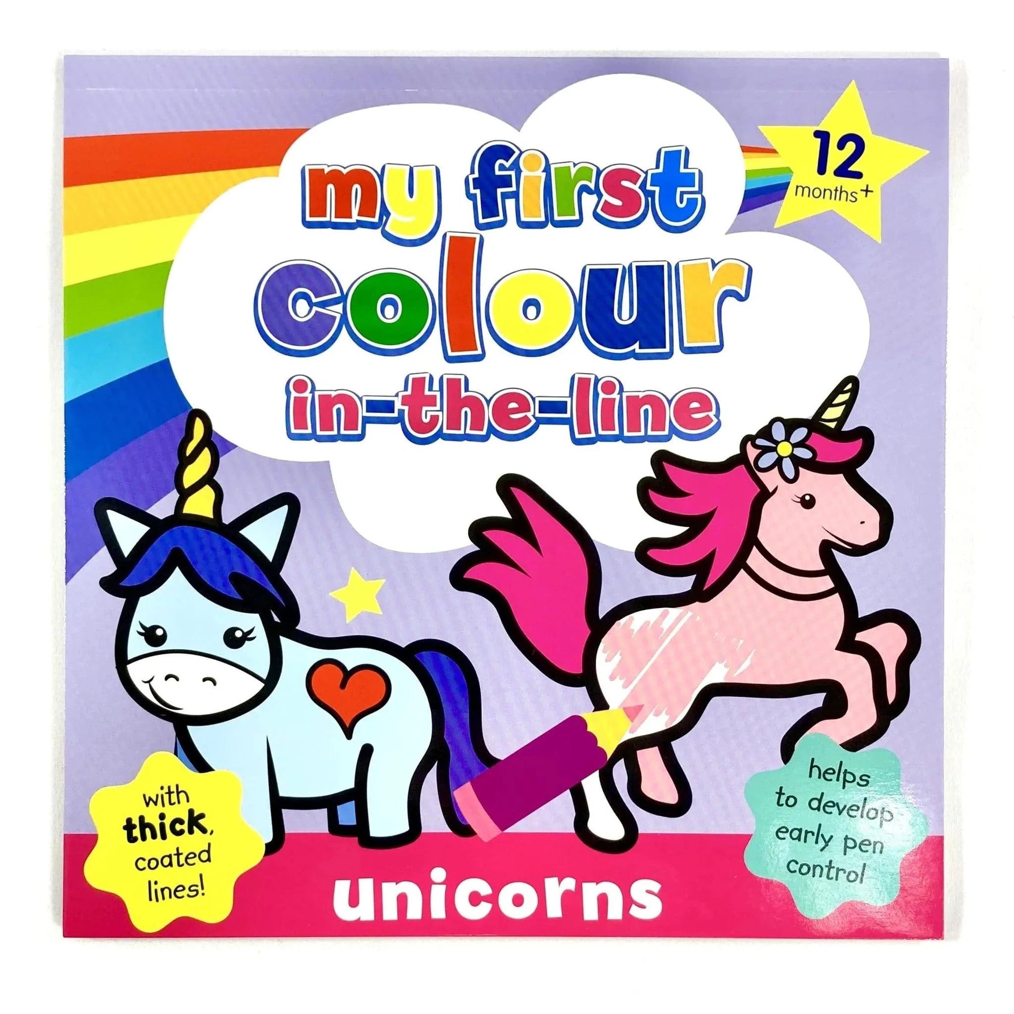 My 1st Colour In The Line-Unicorns - Kids Party Craft