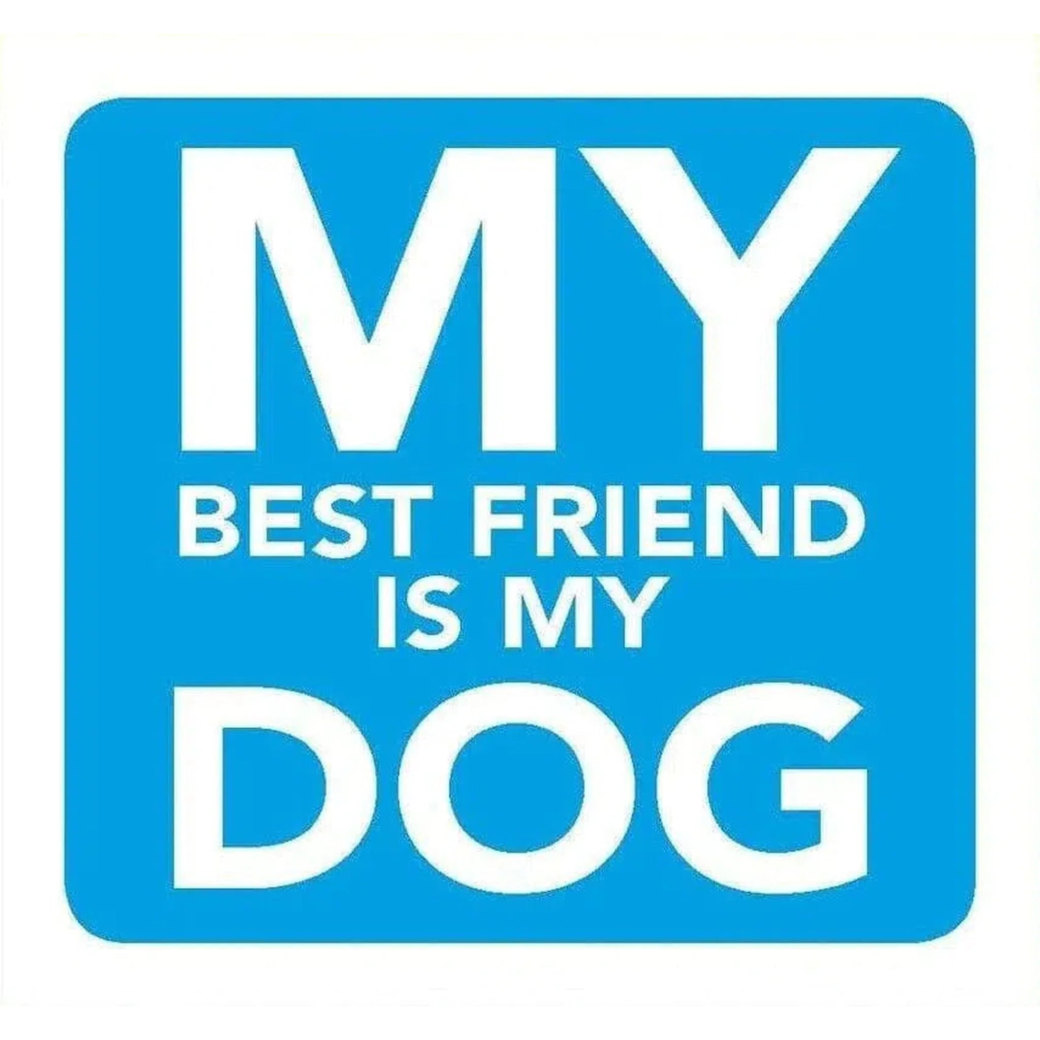 My Best Friend Is My Dog Information Sign 8cm x 8cm - Kids Party Craft