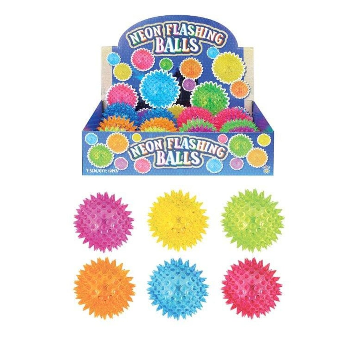 Neon Flashing Light Up Spiky Balls - Kids Party Craft