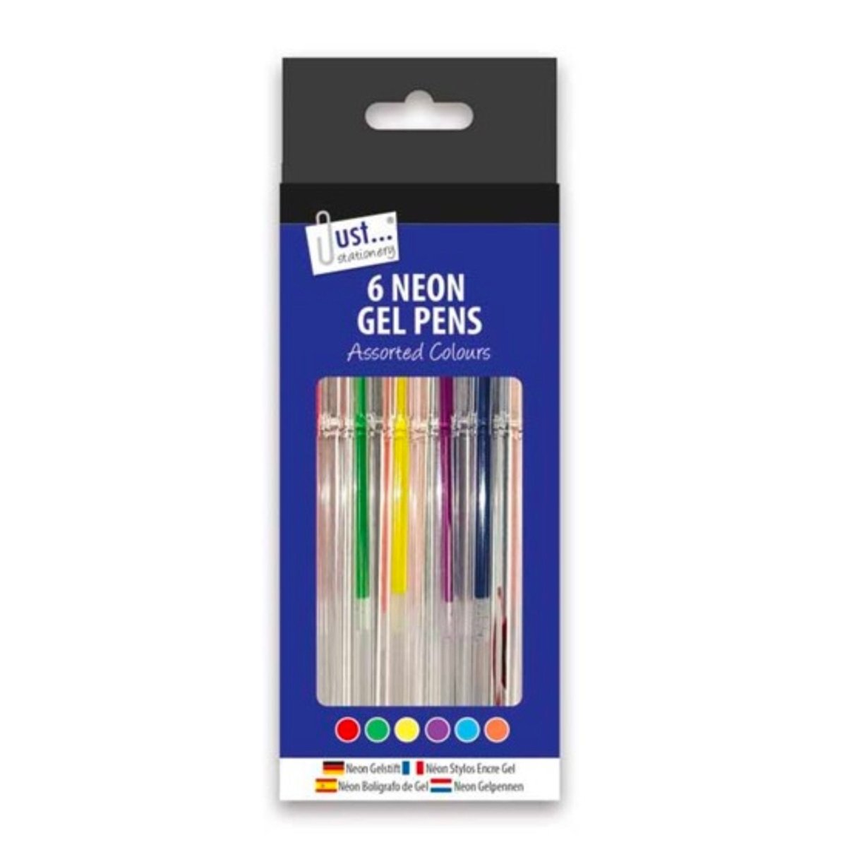 Neon Gel Pens Set (6 Assorted) - Kids Party Craft