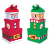 Nesting Gift Boxes 3pc Santa & Elf - Kids Party Craft