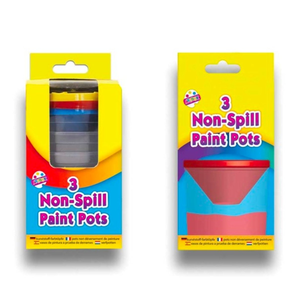 Non-Spill Paint Pots 3pk - Kids Party Craft