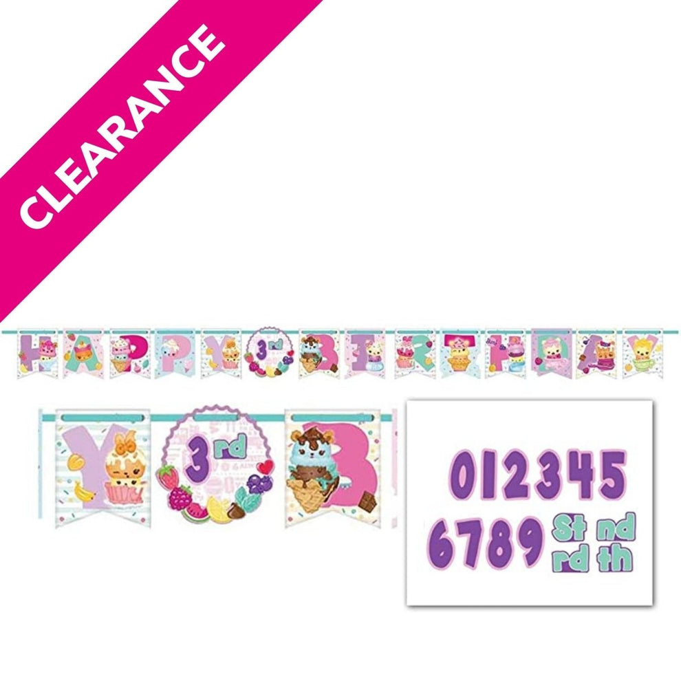 Num Noms Add An Age Ribbon Letter Banner Kit - Kids Party Craft | Kids ...