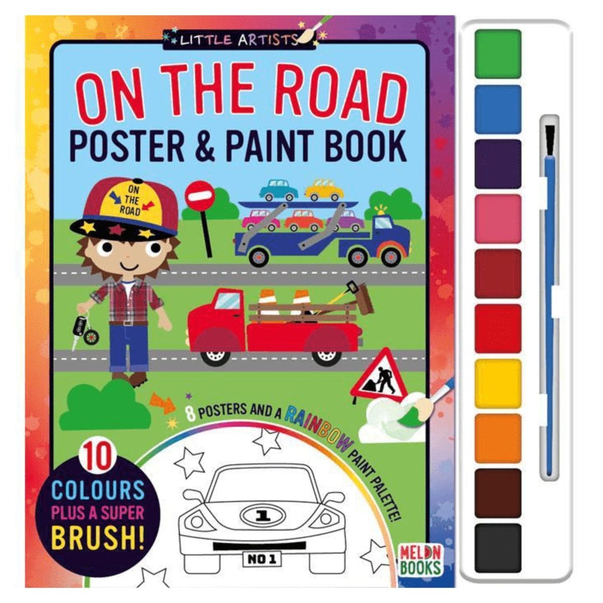 On The Road Poster & Paint Book - Kids Party Craft