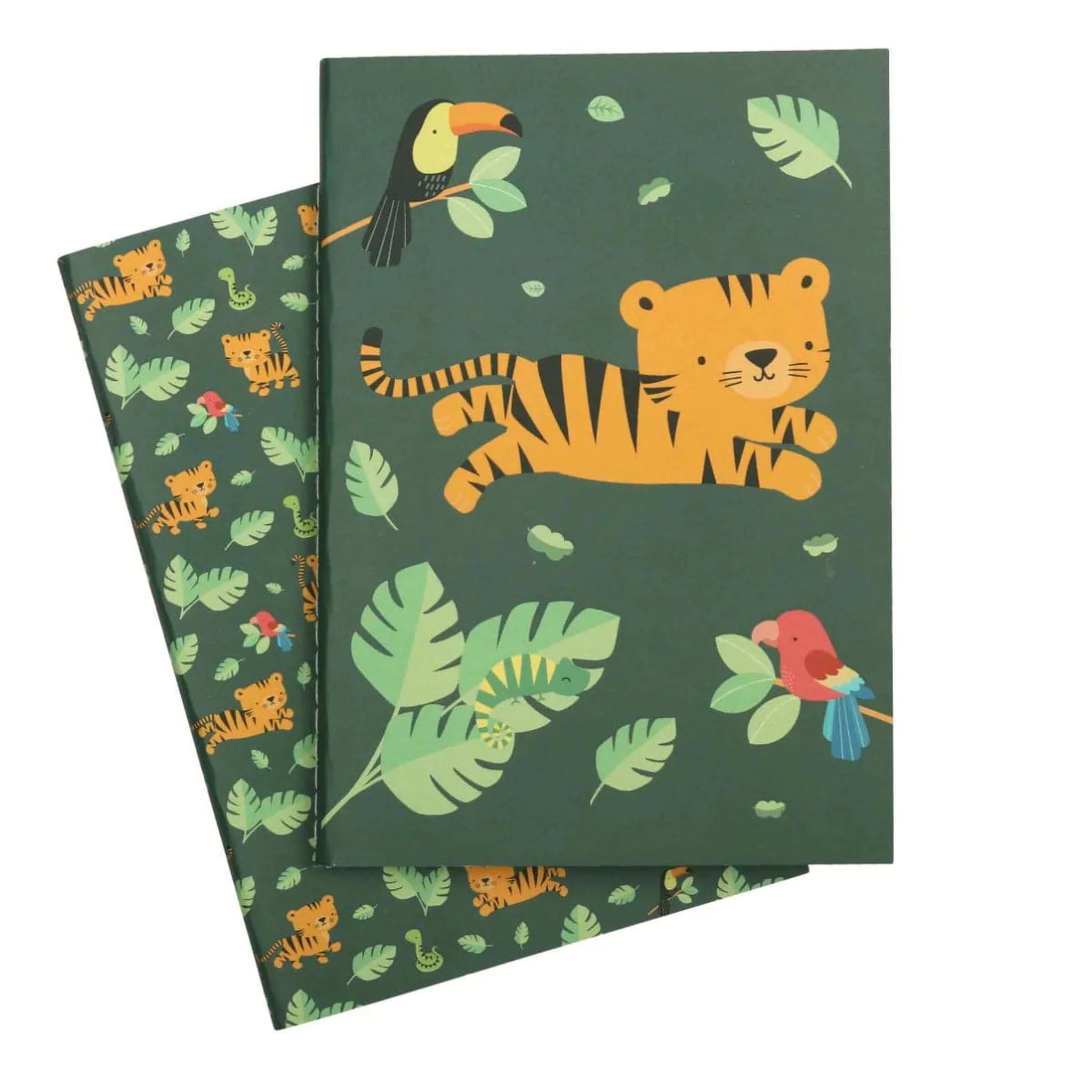Pack Of 2 A5 Notebooks Jungle Tiger - Kids Party Craft