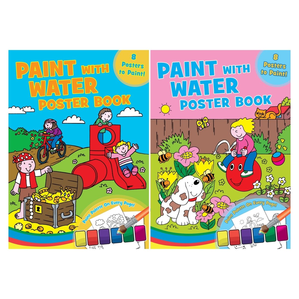 Paint With Water Poster Book - Kids Party Craft