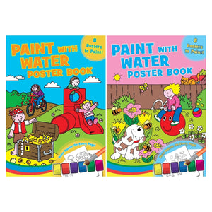 Paint With Water Poster Book - Kids Party Craft