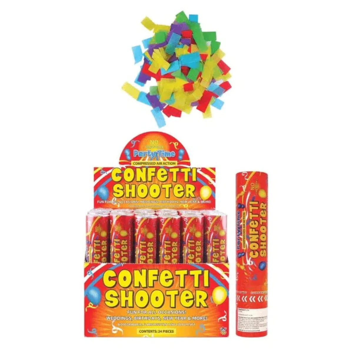 Party Time Multicolour Paper Confetti Shooter - Kids Party Craft