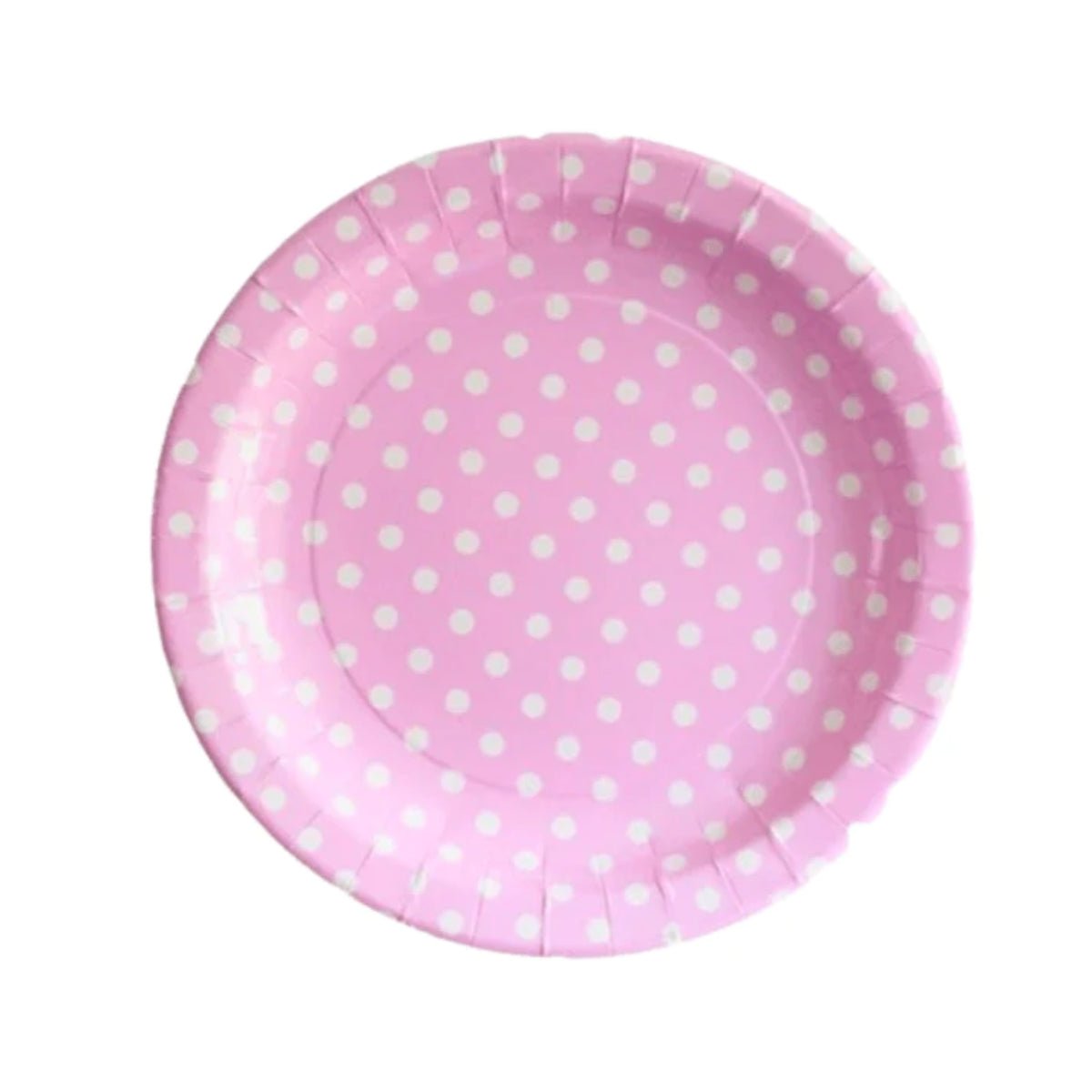 Pink Polka Dot Party Plates - 16 Pack - Kids Party Craft