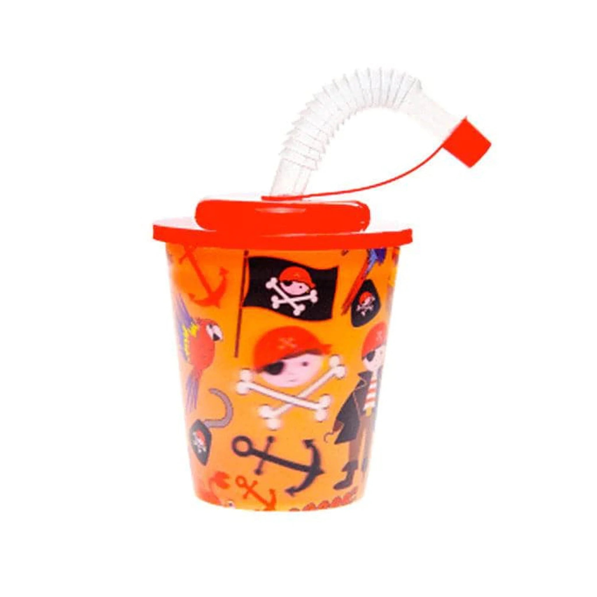 Pirate 3D Beaker + Straw - Kids Party Craft