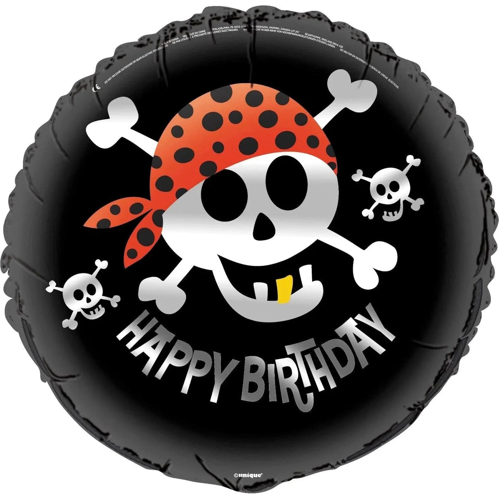 Pirate Round Foil Balloon 18" - Kids Party Craft
