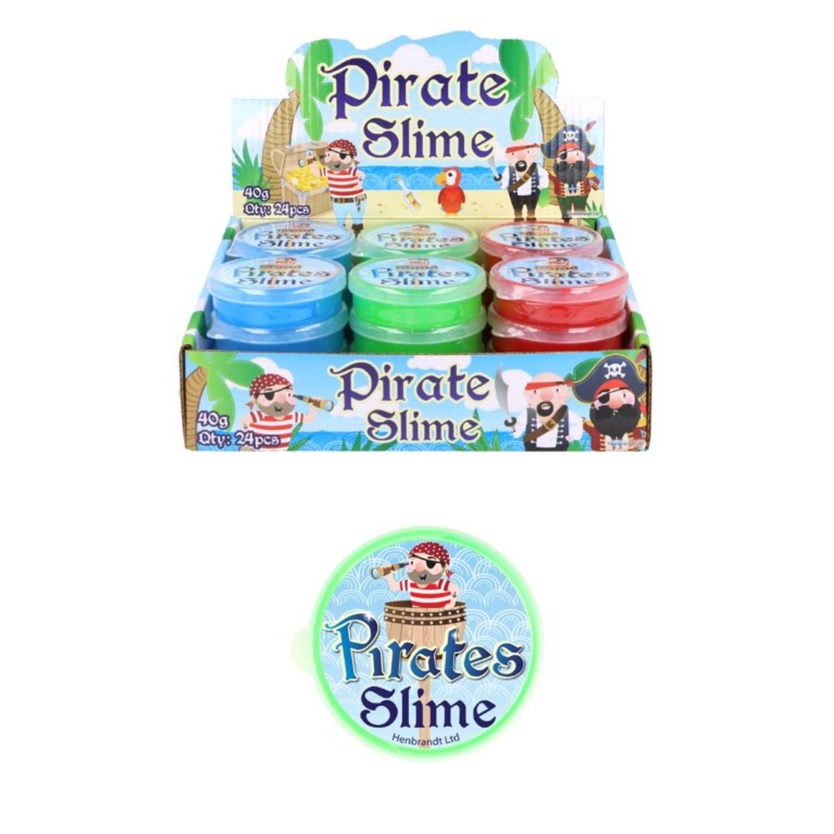Pirate Slime Tub (7cm x 2cm) - Kids Party Craft
