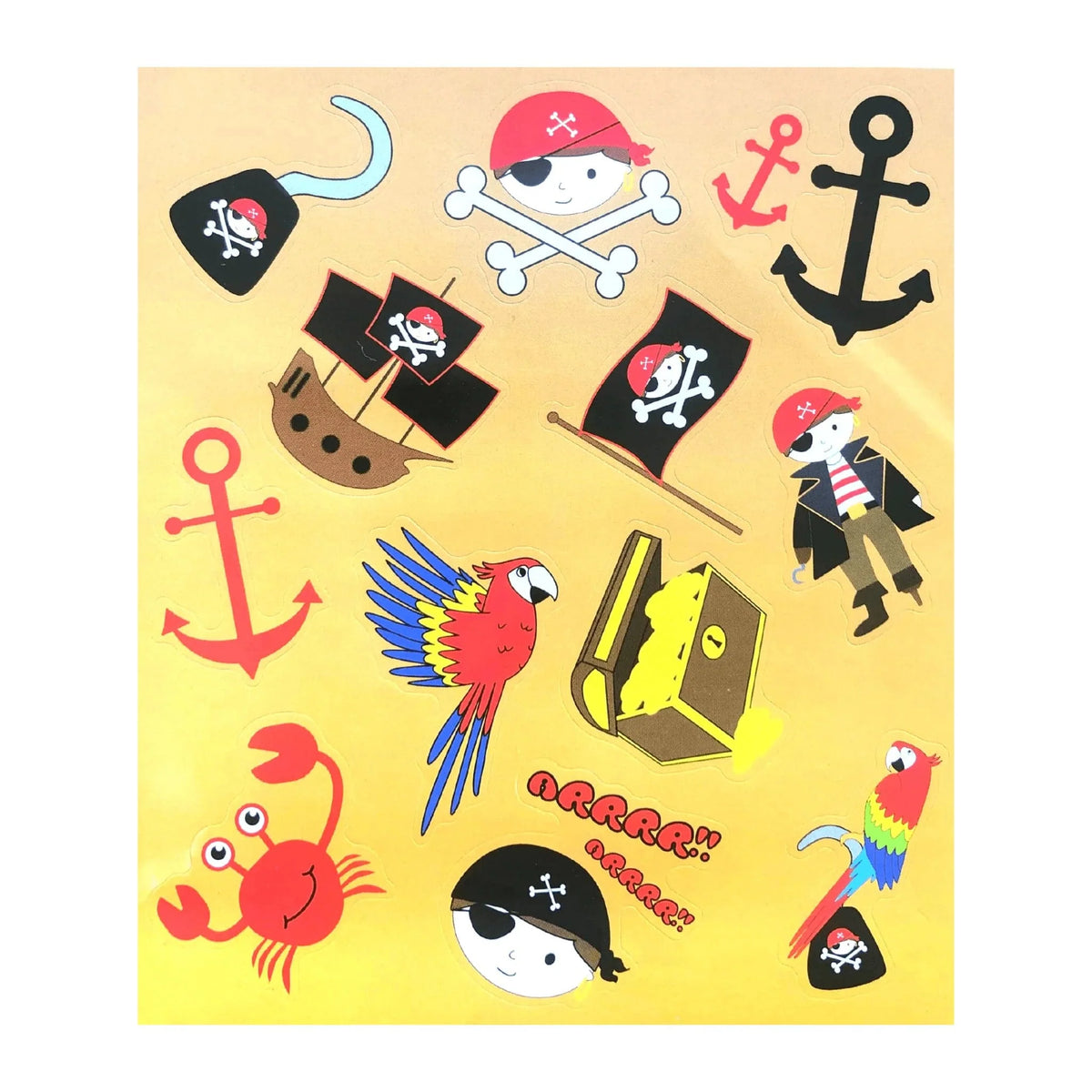 Piracy Sticker Pirate Sticker Sheet - Kids Party Craft – KPC