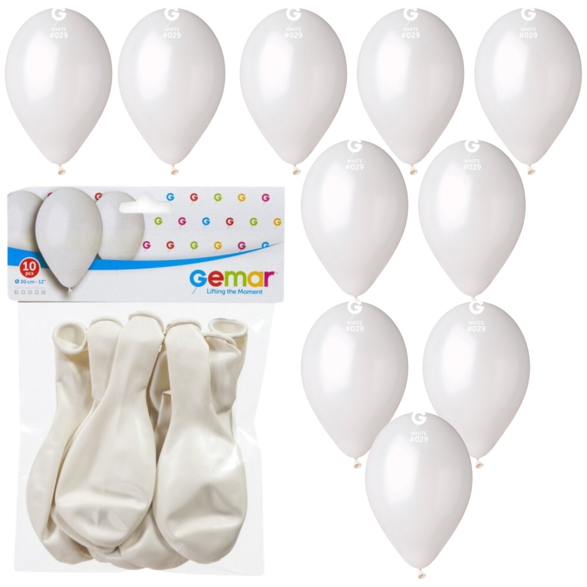 Plain White Balloons (10 pack) - Kids Party Craft