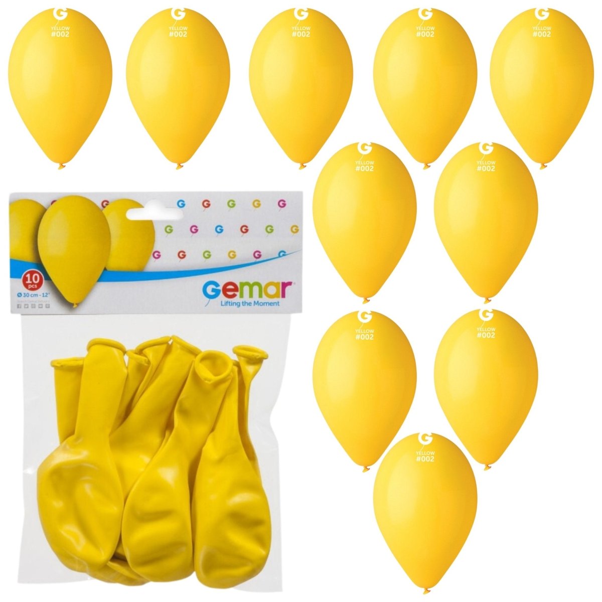 Plain Yellow Balloons (10 pack) - Kids Party Craft