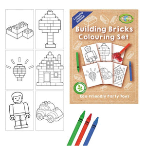 Play Bricks A6 Colouring Set Eco Friendly - Kids Party Craft