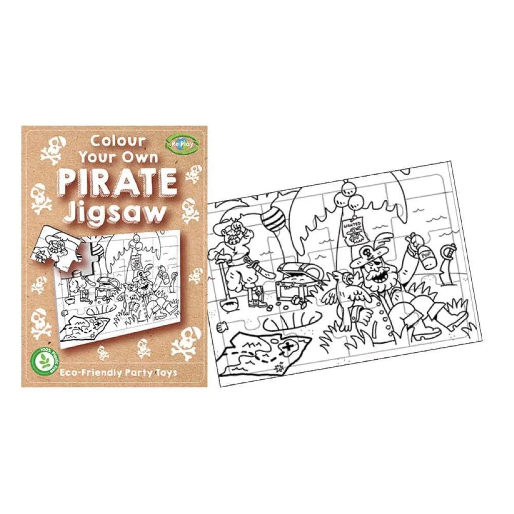 Play Card Pirate Jigsaws - Kids Party Craft