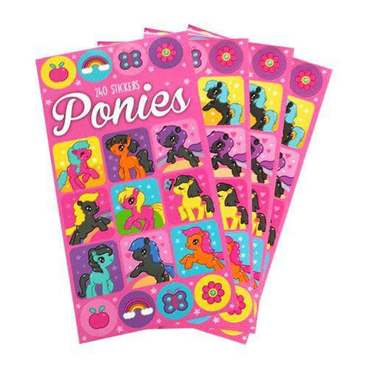 Ponies Mini Sticker Book(12 Sheets) - Kids Party Craft