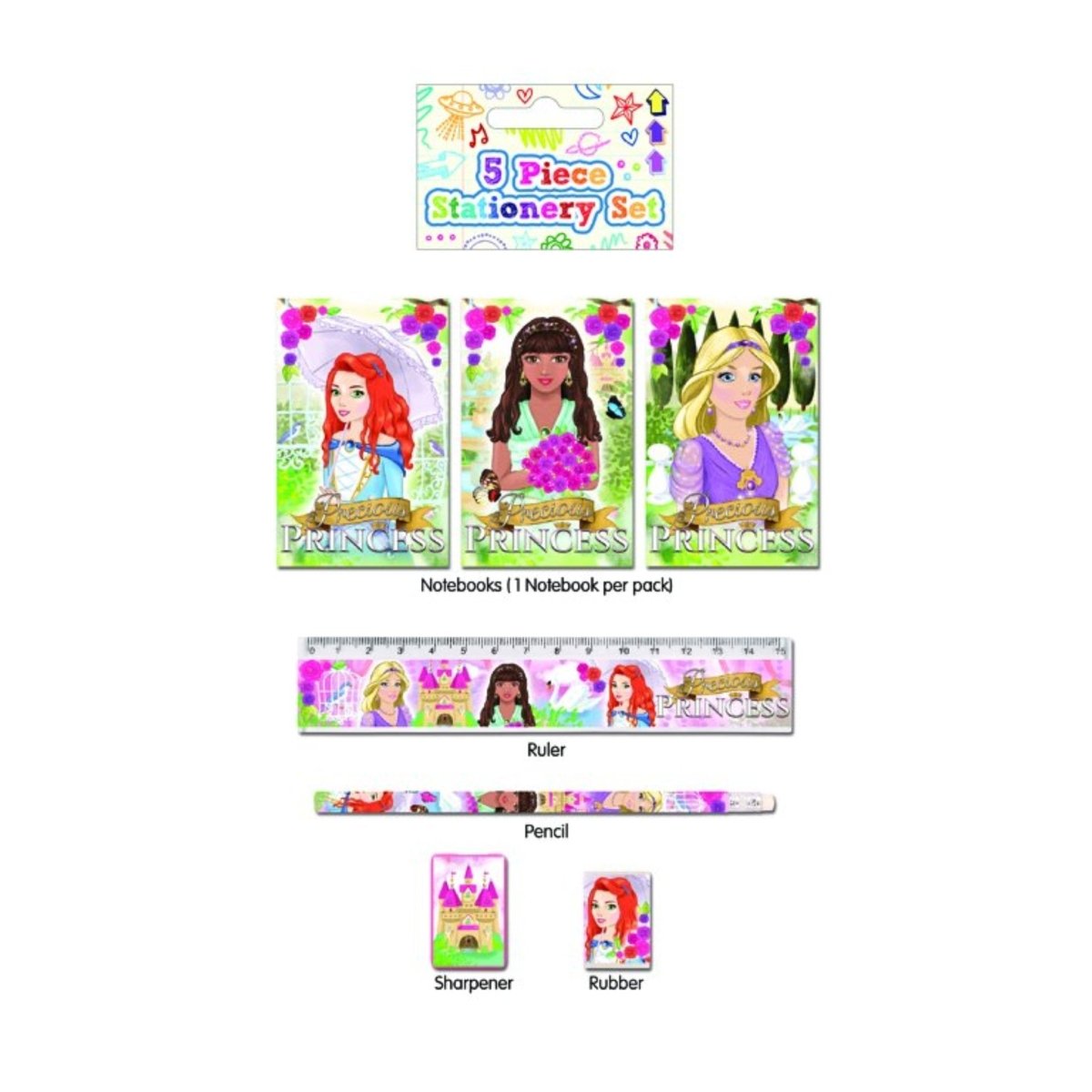 Princess Stationery Set 5pc - Kids Party Craft