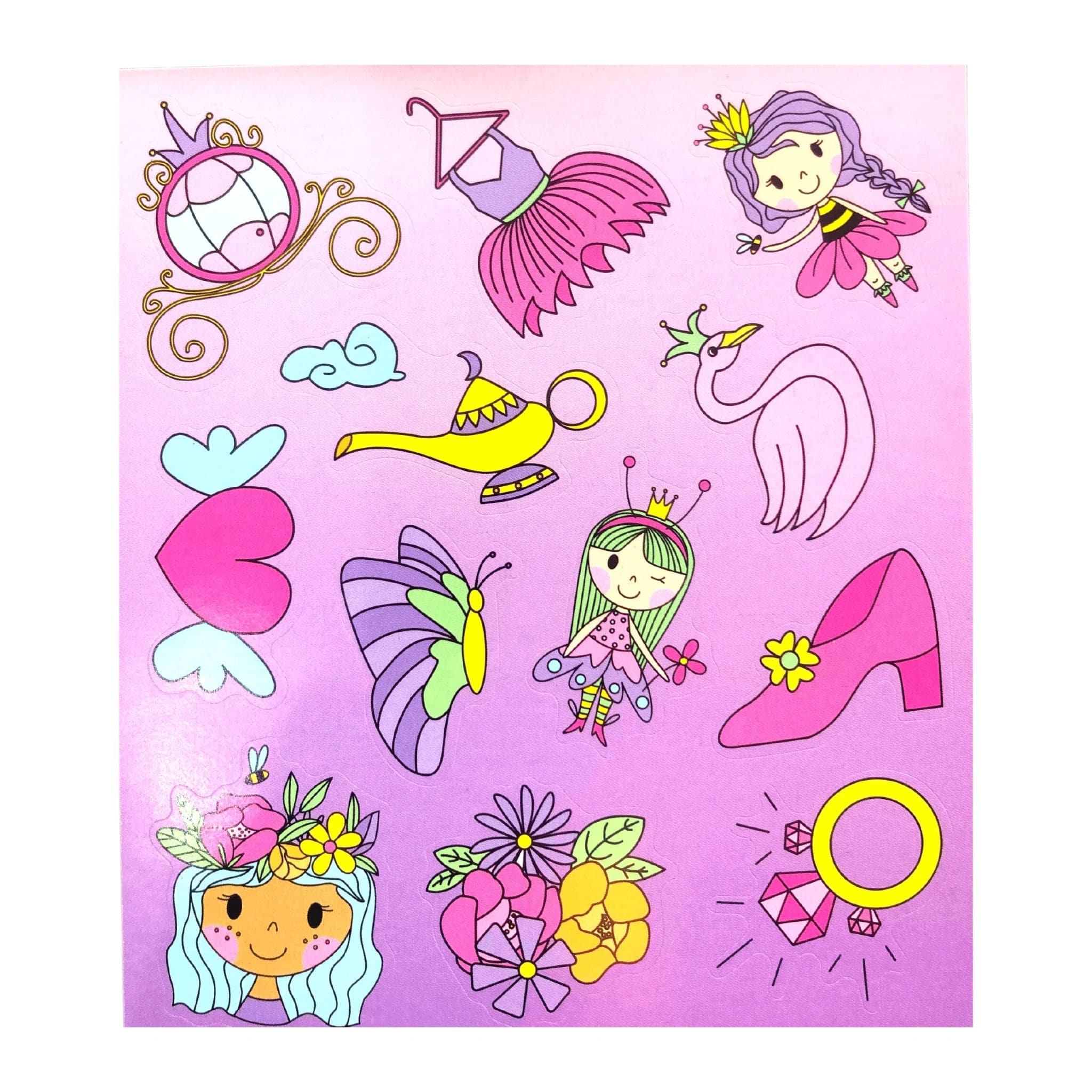 Princess Sticker Sheet - Kids Party Craft | Kids Party Craft
