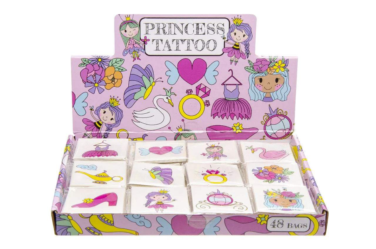 12 Pieces Princess Tattoos
