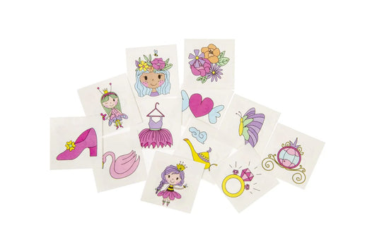 12 Pieces Princess Tattoos