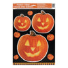 Pumpkin Glow Window Clings Sheet - Kids Party Craft