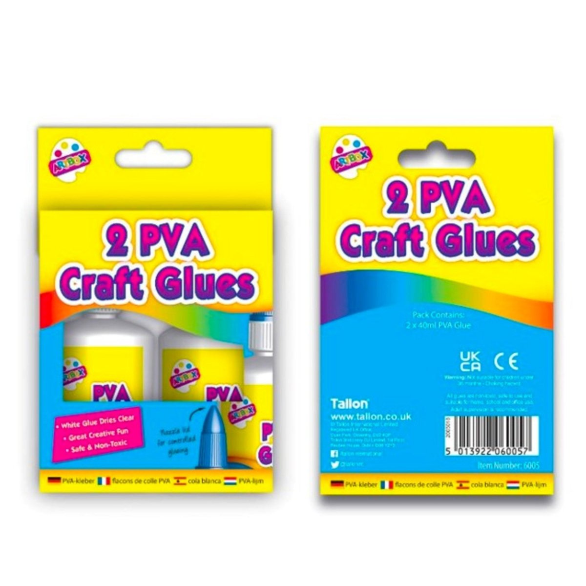 PVA Craft Glue Set (2 Pieces) - Kids Party Craft