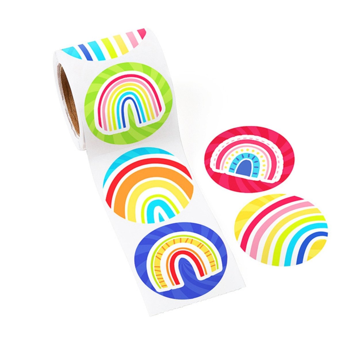 Sticker Graphics Roll Rainbow Sticker Roll (120 Stickers) - Kids Party Craft | Kids Party Craft