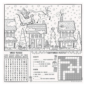 Santa Christmas Colouring Placemats 8pk - Kids Party Craft