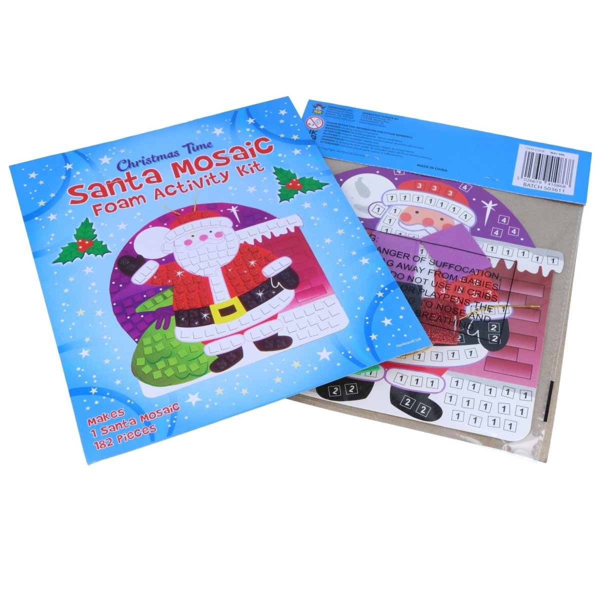 Santa Foam Mosaic Activity Kit - Kids Party Craft