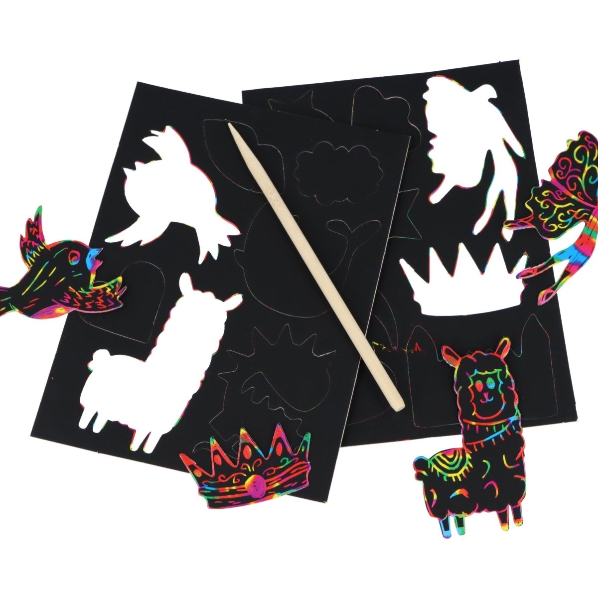 Scratch Art Magic Colour Sticker Set - Kids Party Craft