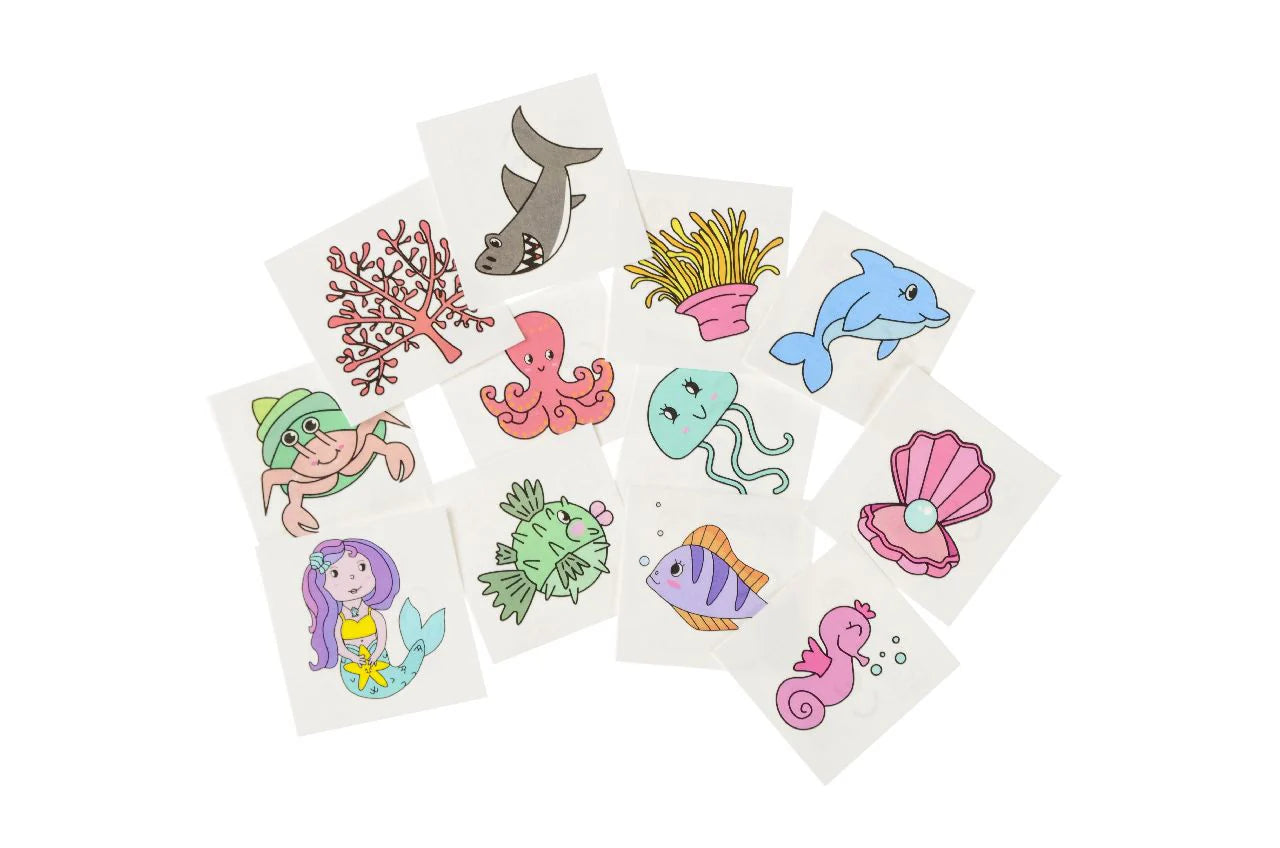 12 Pieces Sea Life Tattoos