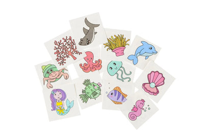 12 Pieces Sea Life Tattoos