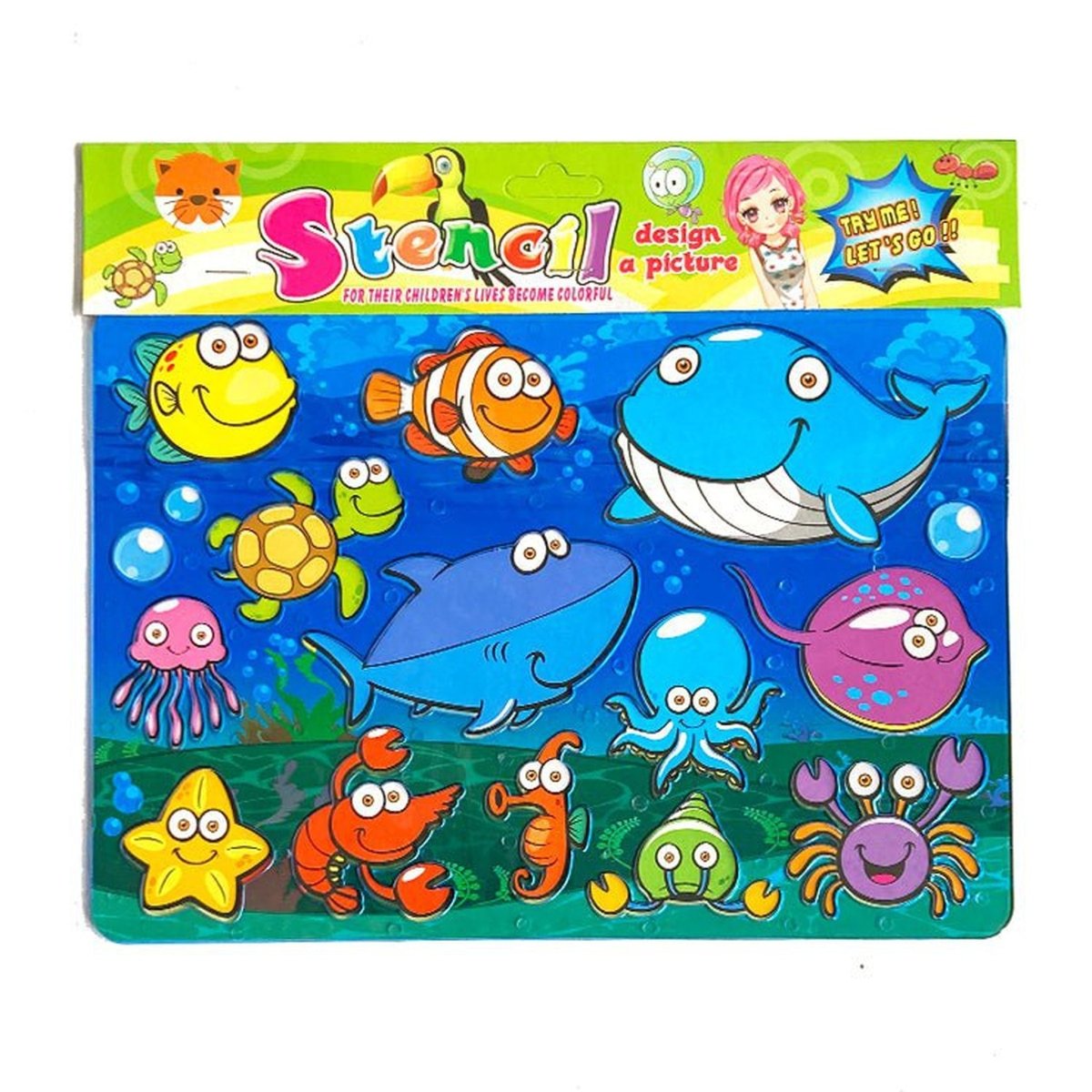 Sealife Stencil Fun Pack - Kids Party Craft