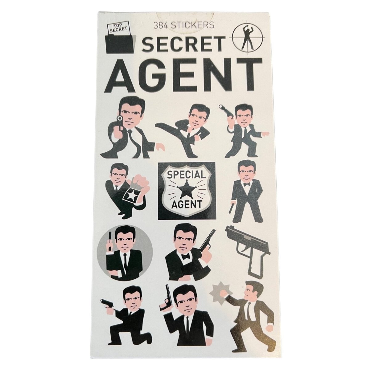Secret Agent Mini Sticker Book - 12 Sheets (384 stickers) - Kids Party ...