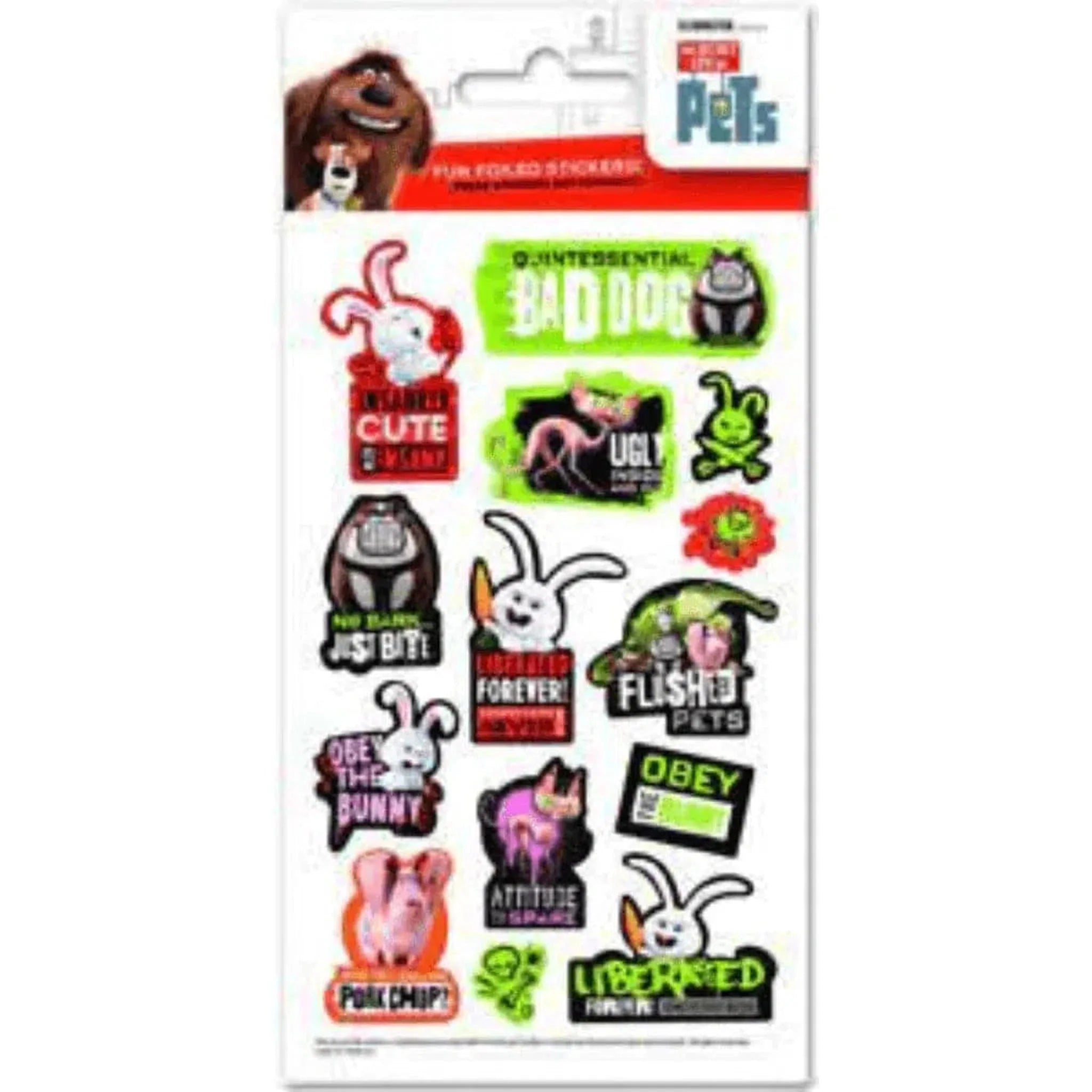 Secret Life Of Pets Fun Foiled Stickers - Kids Party Craft