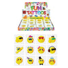Smiley Emoji Face Temporary Tattoos 12 Piece Packs - Kids Party Craft
