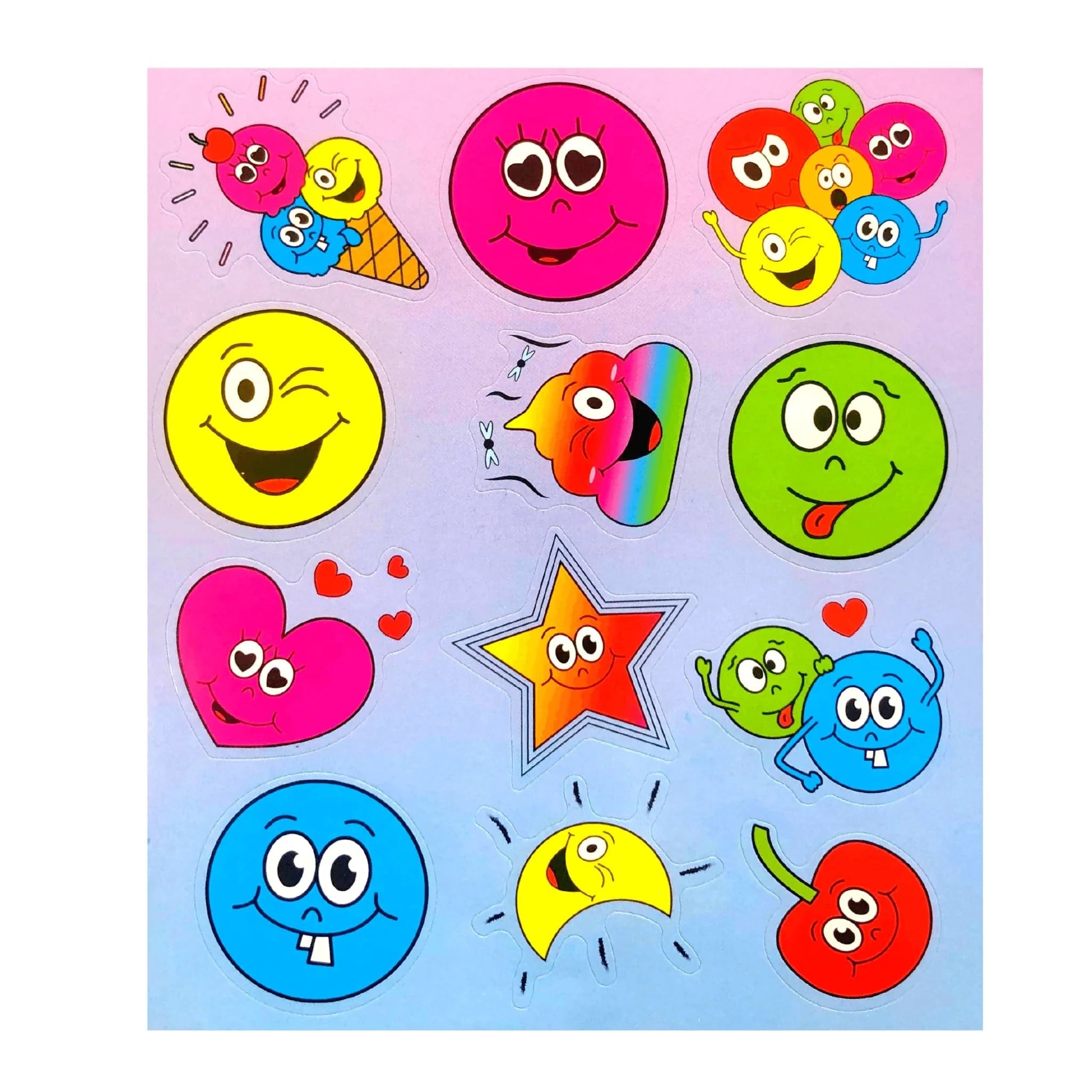 Smiley Sticker Sheet - Kids Party Craft