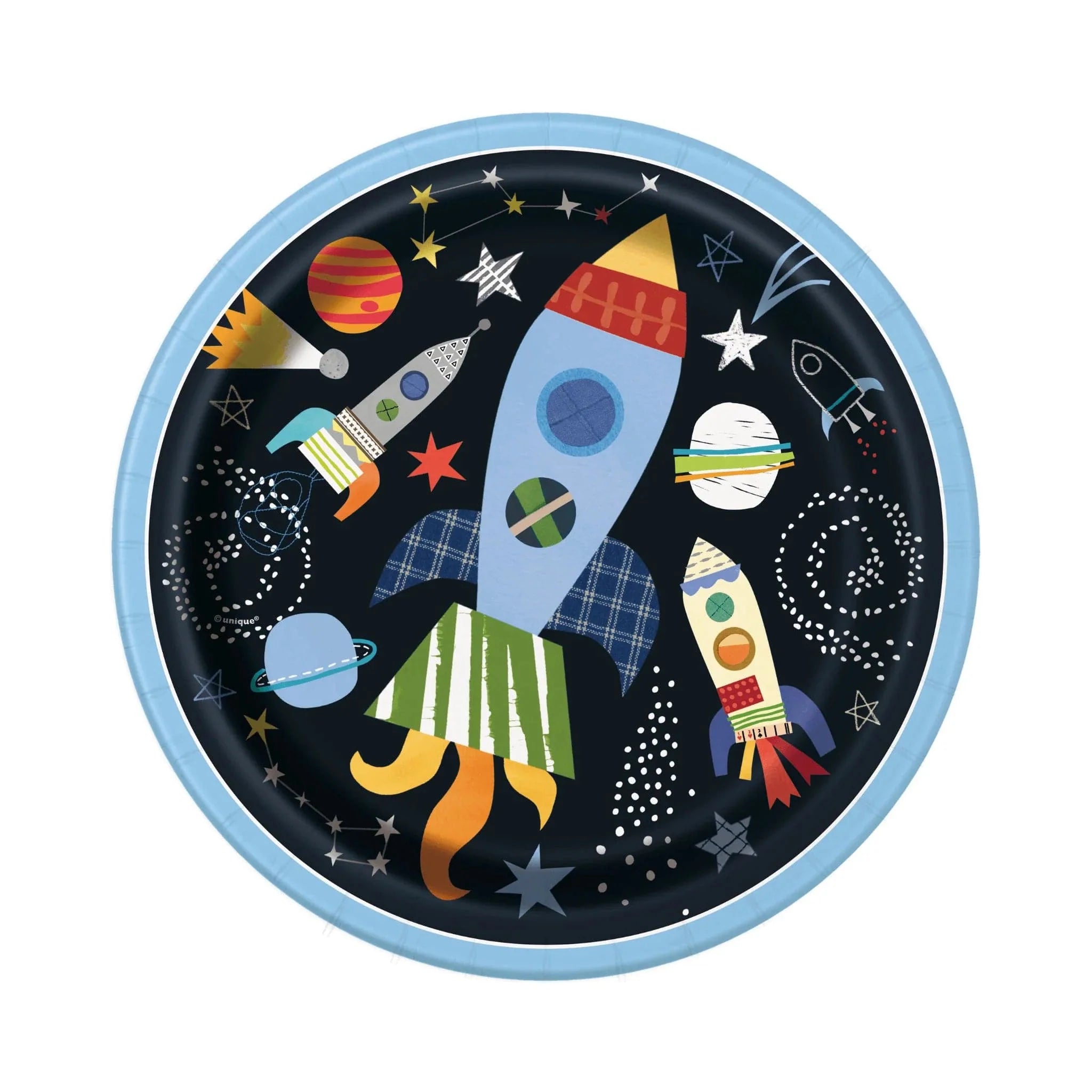 Space 9" Dinner Plates 8pk - Kids Party Craft