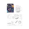 Space Colouring Mug with 2 Assorted Designs - Kids Party Craft